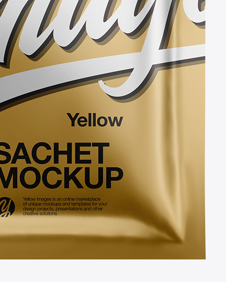 Metallic Sachet Mockup