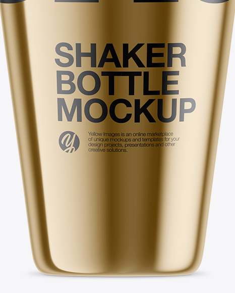 Metallic Shaker Bottle Mockup