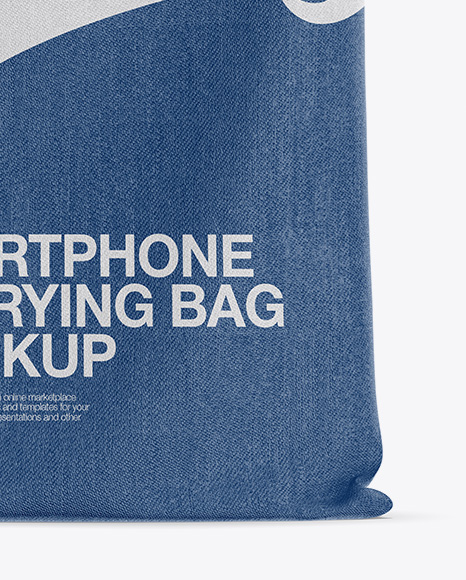 Denim Smartphone Carrying Bag Mockup