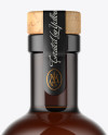 Amber Glass Bottle with Wooden Cap Mockup