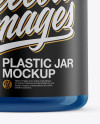 Glossy Plastic Jar Mockup - Front View (Hero Shot)