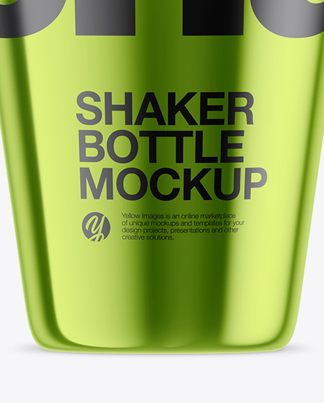 Metallic Shaker Bottle Mockup