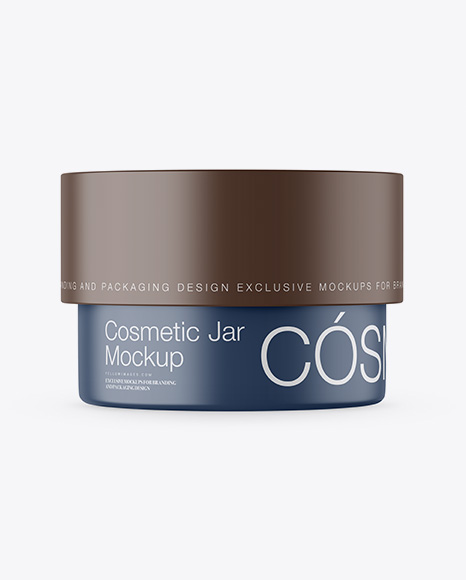 Matte Cosmetic Jar Mockup