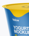 Matte Yogurt Cup Mockup (High Angle Shot)