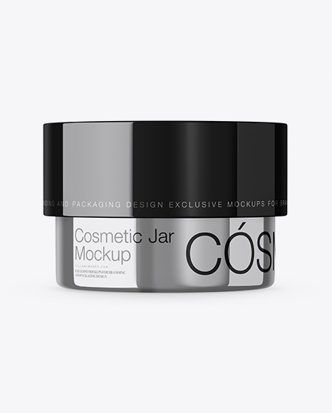 Metallic Cosmetic Jar Mockup Metallic Cosmetic Jar Mockup