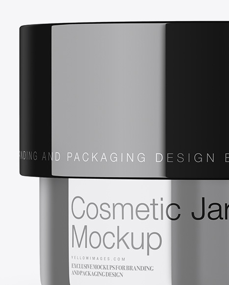 Metallic Cosmetic Jar Mockup Metallic Cosmetic Jar Mockup
