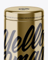 Metallic Storage Jar Mockup - Front View (High-Angle Shot) Metallic Storage Jar Mockup - Front View (High-Angle Shot)