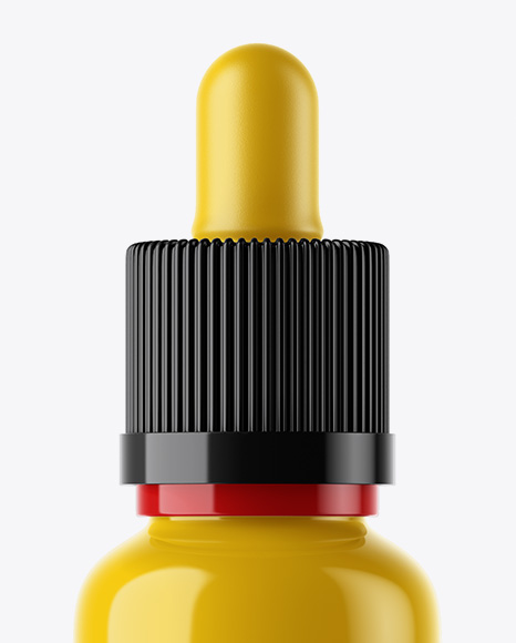 Glossy Dropper Bottle Mockup