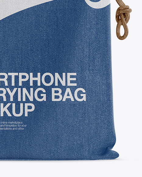 Denim Smartphone Carrying Bag Mockup