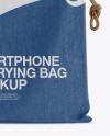 Denim Smartphone Carrying Bag Mockup