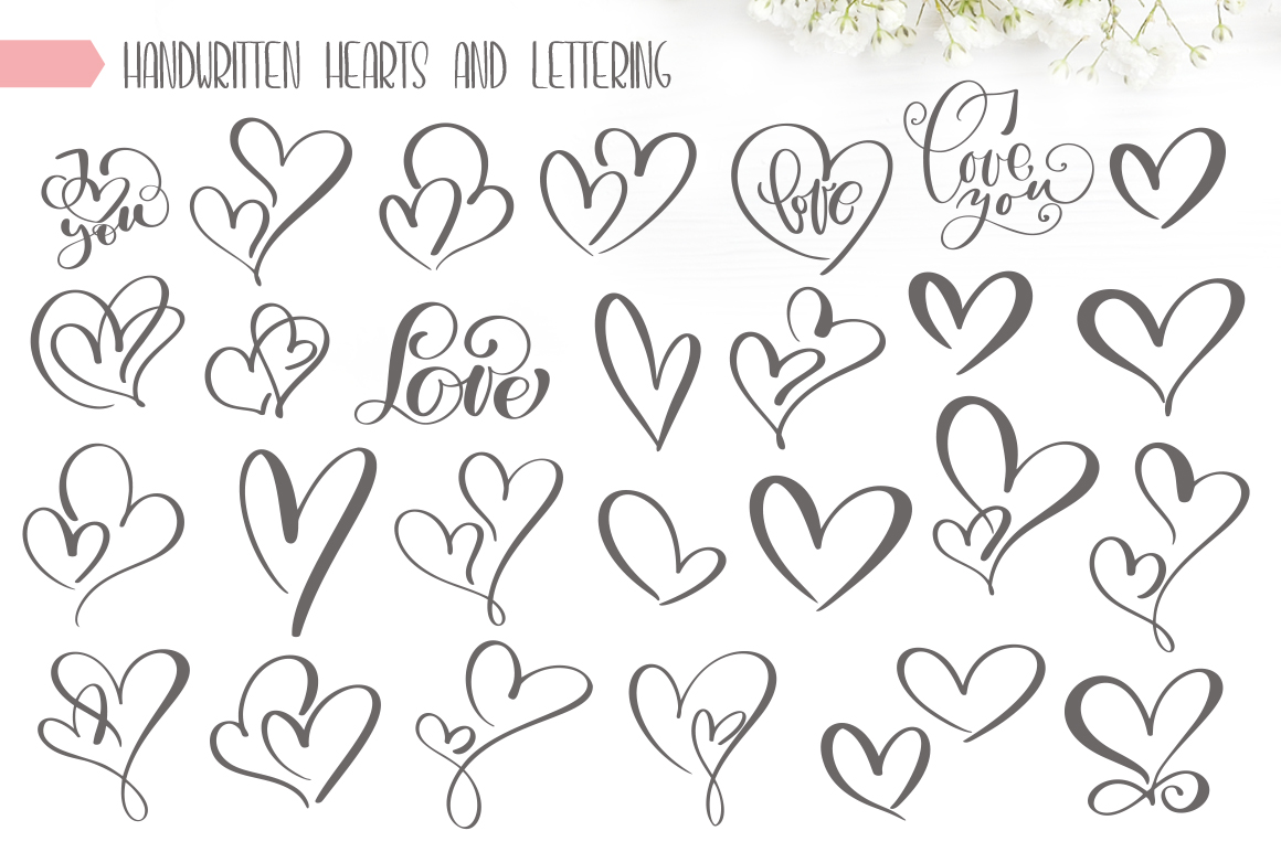 Valentines Hand Drawn Vector Collection Valentines Hand Drawn Vector Collection