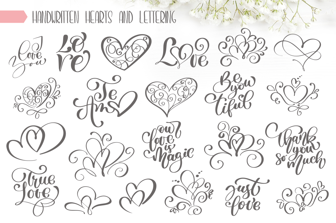 Valentines Hand Drawn Vector Collection Valentines Hand Drawn Vector Collection