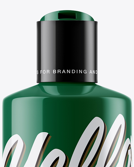 Opened Glossy Cosmetic Bottle Mockup Opened Glossy Cosmetic Bottle Mockup