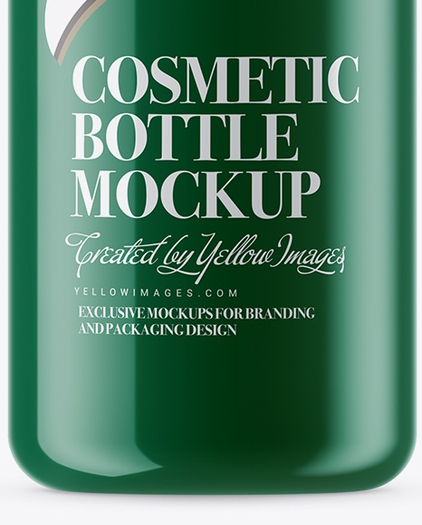 Opened Glossy Cosmetic Bottle Mockup Opened Glossy Cosmetic Bottle Mockup