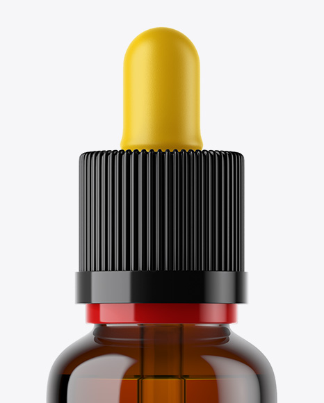 Amber Dropper Bottle Mockup