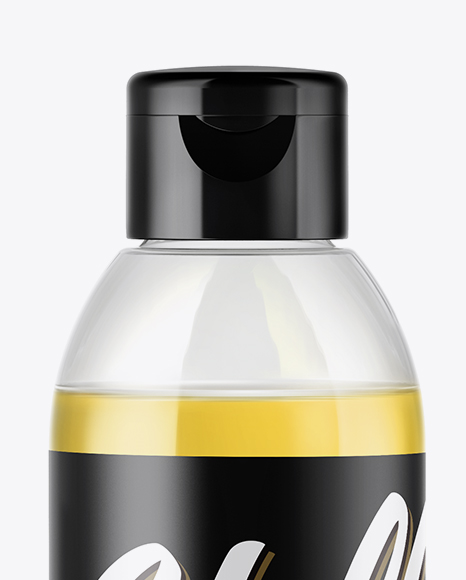 Clear PET Cosmetic Bottle Mockup Clear PET Cosmetic Bottle Mockup