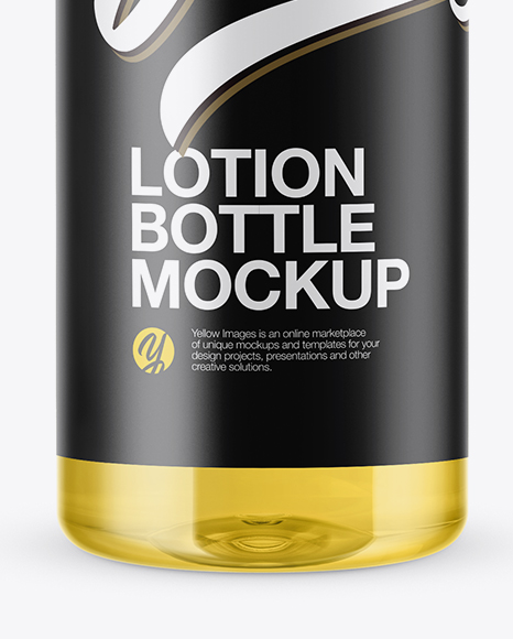 Clear PET Cosmetic Bottle Mockup Clear PET Cosmetic Bottle Mockup