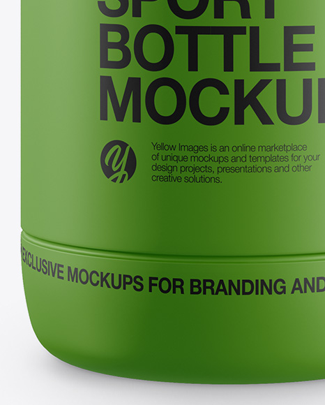 Matte Sport Bottle Mockup