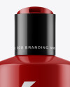 Opened Glossy Cosmetic Bottle Mockup