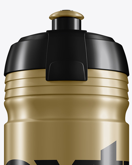 Metallic Sport Bottle Mockup