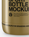 Metallic Sport Bottle Mockup