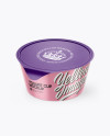 Glossy Yogurt Cup Mockup (High-Angle Shot)