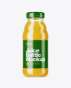 Clear Glass Orange Juice Bottle Mockup