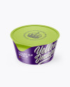 Textured Yogurt Cup Mockup (High-Angle Shot)