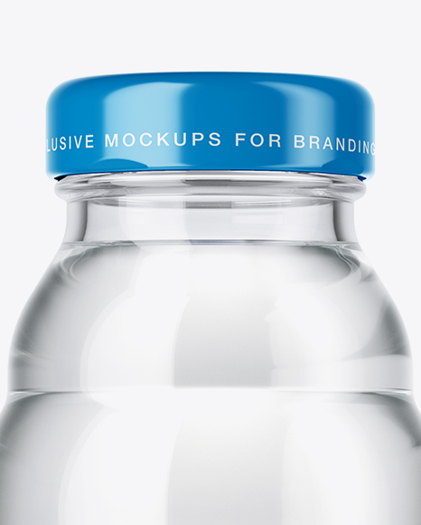 Clear Glass Water Bottle Mockup