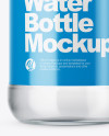 Clear Glass Water Bottle Mockup