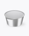 Metallic Yogurt Cup Mockup (High-Angle Shot)