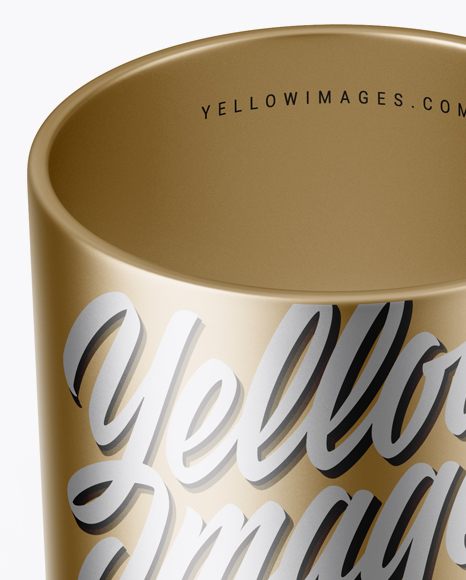 Metallic Mug Mockup (High-Angle Shot)