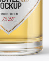 Golden Tequila Bottle with Wooden Cap Mockup