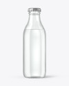 180ml Clear Glass Water Bottle Mockup