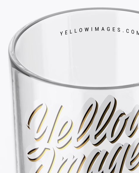 Glass Mug Mockup (High-Angle Shot)