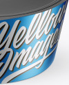 Matte Metallic Yogurt Cup Mockup (High-Angle Shot)