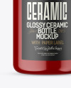 Glossy Ceramic Bottle Mockup