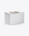 Matte Paper Box Mockup - Half Side View (High-Angle Shot)