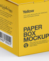 Matte Paper Box Mockup - Half Side View (High-Angle Shot)