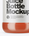 Clear Glass Grapefruite Juice Bottle Mockup