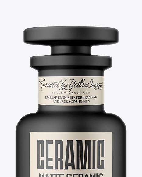 Matte Ceramic Bottle Mockup