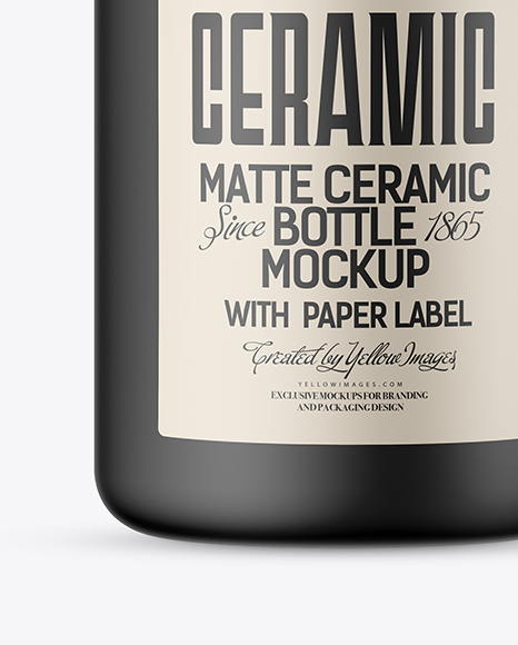 Matte Ceramic Bottle Mockup