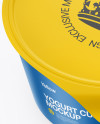 Matte Yogurt Cup Mockup (High Angle Shot)