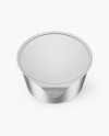 Matte Metallic Yogurt Cup Mockup (High-Angle Shot)