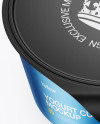 Matte Metallic Yogurt Cup Mockup (High-Angle Shot)