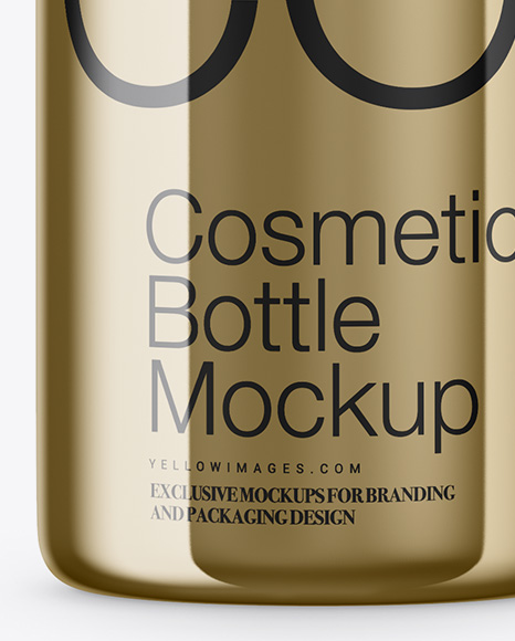 Metallic Cosmetic Bottle Mockup Metallic Cosmetic Bottle Mockup