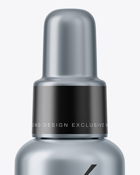 Matte Metallic Cosmetic Bottle Mockup Matte Metallic Cosmetic Bottle Mockup