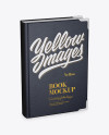 Book W/ Leather Cover Mockup - Half Side View