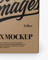 Kraft Paper Box Mockup - Front View (High-Angle Shot)