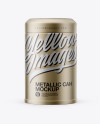 Matte Metallic Tin Can Mockup - Front View